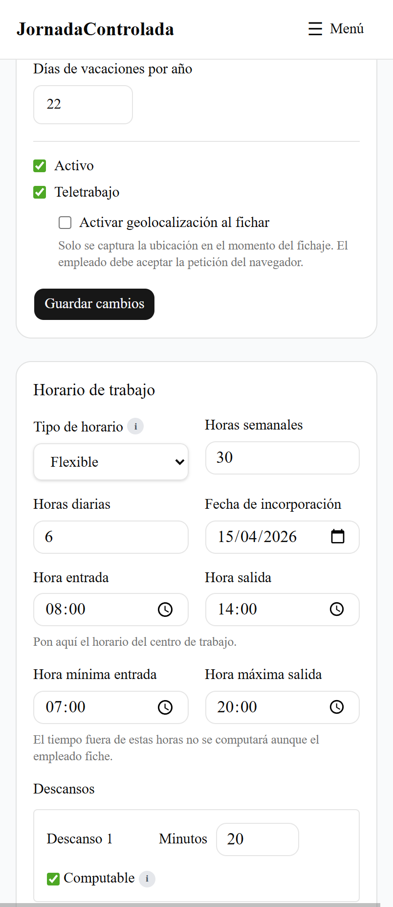 teletrabajo y horario